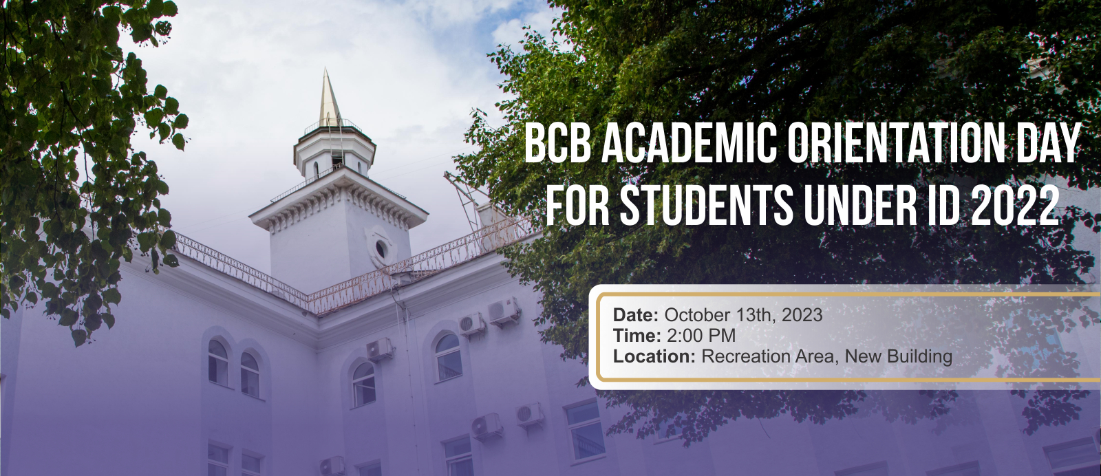 slider BCB Academic Orientation Day