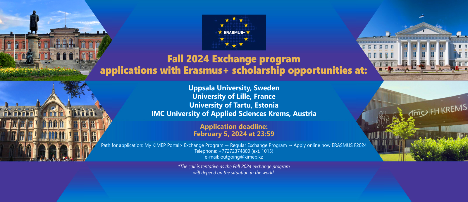 Slider for Erasmus Fall 2024