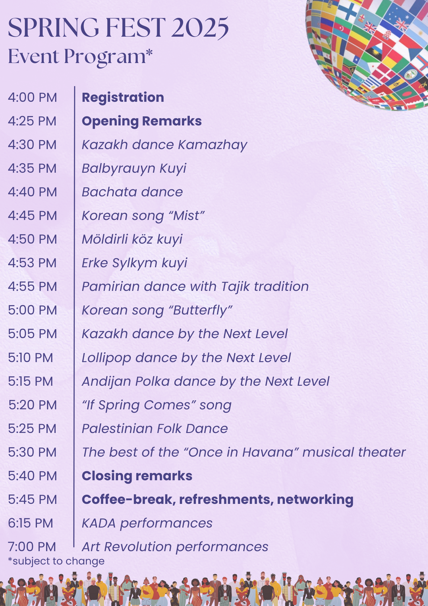 S25 SpringFest event program